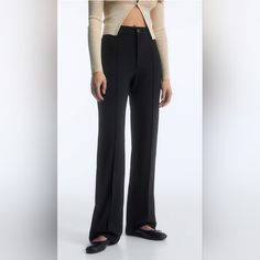 Women's Pull & Bear Black Formal Pants Nwt Brand New With Tags. Size Medium. Black Formal Pants, White Mom Jeans, Bear Pants, Corduroy Pants Women, Formal Pants, Black Formal, Tan Dresses, White Halter Maxi Dress, Maxi Gowns