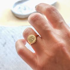 Signet Ring-personalized Signet Ring-initial Signet Ring-personalized Jewelry-gold Signet Ring-monogram Jewelry-bridesmaid-ring - Etsy Adjustable Sterling Silver Engraved Ring Stamped 14k, Adjustable Initial Ring With Polished Finish For Wedding, Minimalist Engraved Ring With Initials, Minimalist Initials Ring Jewelry, Minimalist Engraved Initial Ring With Round Band, Minimalist Engraved Initial Round Band Ring, White Gold Monogram Initial Ring, Minimalist Engraved Open Ring With Initials, Fine Jewelry Initials Ring