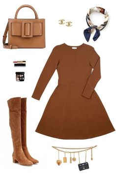 Another closet staple is a sweater dress. A monochromatic look will make for a major fashion moment. #dressyoutfitswinter #dressescasualwinter #fashiondresses #sweaterdressoutfit #flareddressesclassy Modest Fitted A-line Long Sleeve Dress, Chic Sweater Dress For Winter, Chic Solid Color Sweater Dress For Winter, Chic Knitted Sweater Dress In Mini Length, Chic Knitted Mini Sweater Dress, Fitted Long Sleeve A-line Dress For Winter, Fitted A-line Long Sleeve Winter Dress, Elegant Spring Wool Dress, Knitted Sweater Dress For Fall