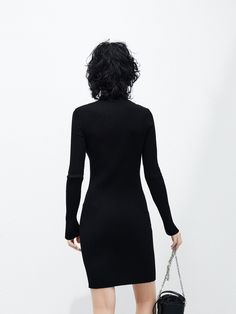 MO&Co. Women's Cutout Ribbed Knit Dress Features : - Cheongsam buckle design- Cut-out front detailing- Fitted silhouette- High neck, ribbed knit Code: MBC1DRS012The back length of size S is 86cmMATERIALS & CARE Material: 58.7% Viscose 22.4% Polyester 16.6% Polyamide 2.3% SpandexGentle machine wash below 30°CDo not bleach, lay flat in the shadeDo not tumble dry, low ironNot soakableMesh bag, wash with like colorsNote: Please wash with special detergent for silk and wool.Please select your own siz Ribbed Knit Dress, Mini Dress Black, Fitted Silhouette, Mesh Bag, Cheongsam, Lay Flat, Knit Dress, Ribbed Knit, Black Color