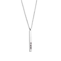 PRICES MAY VARY. ❤️Material--This long vertical bar necklace is made of 316L stainless steel, stronger and more durable, will never fade, rust, tarnish, corrode, stain, never turn skin green. ❤️Dimensions: Bar measure 30 mm tall and 3 mm wide and 3 mm thick and includes 45 cm chain + 5 cm Extension . Color: Rose Gold, Silver. ❤️This long vertical bar necklace makes the perfect gift for Gigi Mimi or Grandma! She will love receiving and wearing it. What an adorable way for her to carry her loved o Necklaces For Grandma, Gifts For Grandma, Vertical Bar Necklace, Simple Pendant, Birthday Gifts For Grandma, Silver Bar Necklace, Engraved Pendant, Vertical Bar, Grandma Gift