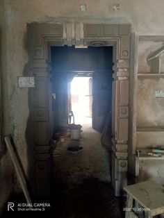 an open door leading to another room in a house