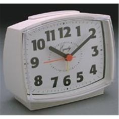 an alarm clock is shown with the numbers on each side and one minute left to go