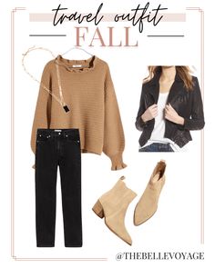 5 Cute Fall Travel Outfits for Your Next Autumn Vacation (2022) Road Trip Outfit Fall, Fall Outfits Travel, Comfy Road Trip Outfit, Fall Vacation Outfits, Fall Travel Wardrobe, Travel Outfits Women, Cooler Weather Outfits, Chic Travel Style, Travel Outfit Ideas