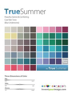 the true summer color scheme is shown