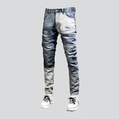 Step up your laid-back trend game with our 2023 Autumn Collection mid-waist men's jeans a unique mix of traditional and modern style that will have you turning heads!Why You'll Love ItThese jeans are crafted with a distinctive blend of features that will make you stand out from the crowd. From its urbane mode skinny fit to its vintage patchwork, frayed details, and zipper & button closure, you'll be sure to make a statement! Plus, its stretchy material ensures a perfect fit and informal feel.Dis Urban Dark Wash Jeans For Streetwear, Urban Style Denim Blue Jeans For Streetwear, Urban Denim Blue Jeans For Streetwear, Fitted Ripped Cargo Jeans For Streetwear, Urban Recycled Denim Jeans For Fall, Urban Style Dark Wash Mid-rise Jeans, Urban Dark Wash Mid-rise Jeans, Urban Style Denim Blue Jeans For Fall, Urban Dark Wash Jeans For Fall