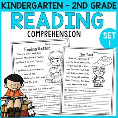 two reading worksheets with the words reading compreension and an image of a