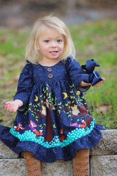 Girl's Be Curious Dress Pattern by Ellie and Mac | PDF Sewing Patterns for Girls | #ellieandmacpatterns #becuriousdress #sewing