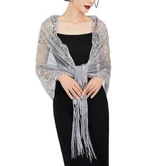 1920s Shawl, Flapper Outfit, Braided Tassels, 1920s Accessories, Harlem Nights, Gatsby Costume, 1920s Party, Beaded Embellishments, Flapper Headband