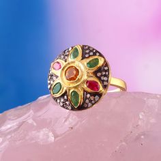 Welcome to Elegant Art Jewelry!   Stone:               Natural Citrine, Ruby & Emerald Stone Size:.     ( Citrine, 5mm*5mm ), ( Ruby, 3mm*5mm ), ( Emerald, 3mm*5mm ) Side Stone:.     Diamond Ring Weight:    9.20g Metal:                925 Sterling Silver Personalization: 9K/14K/24K/GOLD/SILVER/PLATINUM/ROSE-GOLD/WHITE GOLD. (Contact me)    Citrine Ring, Citrine Cuff Ring, 925 Sterling Silver Ring, Oval Shape Ring, Citrine Ring, Ruby Engagement, Open Design Ring, Citrine Oval, Citrine Natural, Ye Multicolor Round Emerald Ring Fine Jewelry, Multicolor Ruby Ring Fine Jewelry, Multicolor Ruby Ring In Fine Jewelry Style, Multicolor Ruby Ring With Gemstone, Multicolor Round Ruby Ring, Multicolor Oval Ruby Ring For Gift, Multicolor Oval Ruby Ring Gift, Anniversary Multicolor Rose Cut Diamond Rings, Sterling Silver Multi-stone Round Ruby Ring