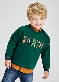 Mayoral Mayoral Embroidered Earth Pullover - Little Miss Muffin Children & Home Green Long Sleeve Sweatshirt With Embroidered Graphics, Green Embroidered Long Sleeve Sweatshirt, Green Embroidered Text Sweatshirt For Winter, Green Embroidered Logo Sweater For Fall, Green Crew Neck Sweatshirt With Embroidered Text, Green Embroidered Crew Neck Sweater, Green Sweater With Embroidered Logo For Fall, Green Fall Sweater With Embroidered Logo, Fall Green Sweater With Embroidered Logo