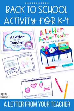 the back to school activity for beginning and ending letters is shown with an image of a desk