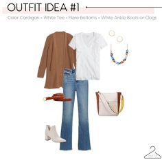 Fall Outfit Ideas for 2022 Outfit Formulas® Outfit Formulas® Light Blue Blazer, Fall Outfits Ideas, White Boyfriend Jeans, Neutral Dress, Fall Apparel, Ankle Boots Dress, White Ankle Boots, Grey Slacks