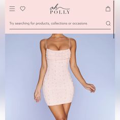 Only Tried On, Never Worn- Still Has All Tags, Sold Out Online Dresses Oh Polly, Cowl Neck Mini Dress, Oh Polly Dresses, Oh Polly, Cowl Neck, Blush, Size 4, Mini Dress, Womens Dresses