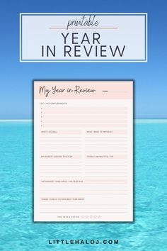 the printable year in review for my year in review