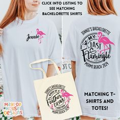 Get ready to flamingle and have a blast with our funny flamingo theme bachelorette shirts! Perfect for bachelorette parties, bridal showers, or as bridesmaid gifts, these brides flock shirts will make you stand out in style. Whether you're having a beach bachelorette or a fun night out, our bride squad shirts and team bride shirts are a must-have for any bride tribe. Step up your bridesmaid proposal game with these trendy flamingo bride shirts that will add a touch of fun to your wedding party. Luxury Bachelorette Party, Destination Bachelorette, Luxury Bachelorette, Gifts For Bridesmaids, Team Bride Shirts, Flamingo Theme, Bridal Party Shirts, Bach Party, Squad Shirt