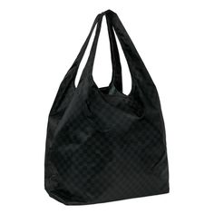 Experience a touch of luxury with Bumkins Packable Tote Bag in the sophisticated Rich Black print. The Packable Tote is the better alternative to plastic bags, replacing 2-3 plastic bags and holding up to 50 pounds. Its comfortable, no-slip shoulder straps feature a snap closure for easy item security. When folded, its compact size fits effortlessly into purses, day bags, backpacks, and luggage. Unfolded, it's perfect for carrying daily essentials, groceries, gym clothes, and more. Made from Bum Packable Black Bag For On-the-go, Black Packable Bag For On-the-go, Black Reusable Nylon Bag, Black Packable Bags For Shopping, Black Reusable Shopping Bag, Black Foldable Bags For On-the-go, Packable Black Bag For Everyday Use, Black Reusable Bag For Everyday Use, Reusable Black Bag For Everyday Use