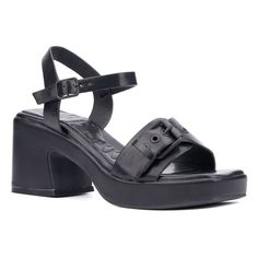 Update your summer style with these Olivia Miller Slay women's platform heels. Click this FOOTWEAR GUIDE to find the perfect fit and more! Update your summer style with these Olivia Miller Slay women's platform heels. Click this FOOTWEAR GUIDE to find the perfect fit and more! FEATURES Chunky buckle band design Block heel Durable rubber outsole Ankle buckle closure for a secure fitDETAILS Polyester upper and lining TPR outsole Square toe Buckle closure Padded footbed 3-in. heel 1.50-in. platform Black Sandals With Deep Heel Cup For Summer, Summer Beach Platform Block Heels, Summer Beach Block Heels With Platform, Modern Summer Heels With Buckle Closure, Modern Heels With Buckle Closure For Summer, Summer High Heel Sandals With Deep Heel Cup, Modern Sandals With 4-inch Heel For Summer, Summer Platform Heels With Block Heel, Summer Leather Heels With 4-inch Heel