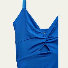 KatieJ NYC "Amelia" dress with cutout detail at front V-neckline Sleeveless Ruched sides Slipover style Shift silhouette Nylon/polyamide/spandex Imported Amelia Dress, Nyc Girl, Cutout Dress, Bergdorf Goodman, Tops Designs, Spandex, Luxury Fashion