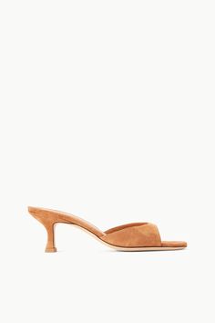 An open-toe mule crafted in soft suede, the Brigitte is an essential kitten heel for versatile dressing. Custom Handbags, Flat Mules, Suede Mules, Bride Accessories, Open Toe Sandals, Tan Suede, Kitten Heel, Soft Suede, Mules Shoes