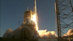 the space shuttle lifts off into the sky