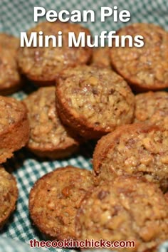 some cookies are sitting in a bowl on a tablecloth with blue and white checkered cloth