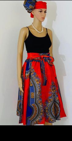 African Print skirt with scarf, Ankara skirt , all Occasion skirt,  African skirt for women ,Dashiki skirt with head wrap Fitted Red Maxi Skirt For Festival, Red Fitted Maxi Skirt For Festival, Flared Wrap Skirt For Festivals, Multicolor Harem Skirt, Long Skirt With Sashes, Fitted Cotton Skirt For Festivals, Multicolor Skirt With Traditional Patterns, Traditional Pattern Long Skirt For Festival, Red Bohemian Wrap Skirt