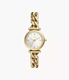 Women's Gold Tone Watches: Shop Gold Tone Watches Women's Collection - Fossil Women’s Gold Watch, Watch Stack, Watch Ring, Fossil Watch, Fossil Watches, Rose Gold Watches, Jewelry Essentials, Classic Watches, Stainless Steel Watch