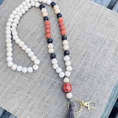 Elevate Your Daily Essentials With Our Wood Bead Lanyard - A Popular And Eye-Catching Design That Seamlessly Combines Natural Elegance With Functionality. This Handmade Beaded Lanyard Features Quality Wood Beads In A Mix Of Natural Wood, Dark Wood, And Rust Colors, Creating A Visually Appealing And Versatile Accessory. The Beautifully Designed Focal Bead And Handmade Tassel Add An Extra Touch Of Charm To This Unique Piece. With A Large Split Ring And Swivel Lobster Claw Clasp, It's Perfect For H Wood Bead Lanyard, Bead Lanyard, Beaded Lanyard, Beaded Lanyards, Wood Accessories, Crafty Craft, Split Ring, Rust Color, Daily Essentials