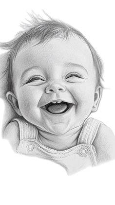 Baby Black And White Children Photography, Baby Sketch Pencil Drawings, How To Draw Baby, Realistic Pencil Drawings Portraits, Baby Drawing Sketches, Cute Pencil Drawings, Pencil Art Drawings Realistic, Cute Baby Drawing, Portret Drawing