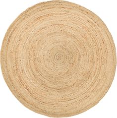 a round rug made out of jute is shown on a white background with no one around it