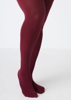 A basic pair of tights for a beauty queen like you! Add some sexy style to any party look with these opaque tights in a simple, timeless, and always bold black. Dark Red Tights, Fun Tights, Red Pantyhose, Colorful Tights, Tights Socks, Plus Size Tights, Red Tights, Colored Tights, Xmas List