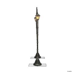 an old fashioned street lamp on a white background