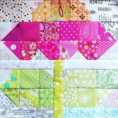 a colorful patchwork quilt with lots of different patterns