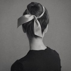 les-yeux-avides: © Anina Bird | Rue de Beautreillis | Bloglovin’ Mode Prints, Ribbon Hairstyle, Ribbon Hair, Hair Bun, White Photo, Trendy Hairstyles