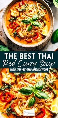 the best thai red curry soup with step - by - step instructions is an easy and delicious recipe