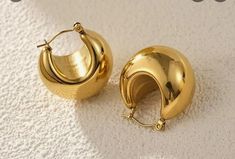 super chunky fashion earrings Trendy Chunky Hoop Earrings Gift, Trendy Chunky Hoop Earrings For Gifts, Trendy Chunky Hoop Earrings, Casual Gold Earrings For Party, Trendy Chunky Gold Earrings, Chunky Fashion, Jewellery Photo, Super Chunky, Jewelry Earrings Hoops