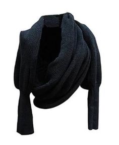 PRICES MAY VARY. ☆☆Women Warm Scarf: This women scarf has a simple and fashionable appearance design, which can be paired with various winter clothing and is suitable for various holidays. There can be different ways to tie a scarf, which is easy to wear and achieve comprehensive warmth ☆☆Soft and Quality Material: This winter women scarf is durable, wear resistant, skin friendly, breathable, soft and comfortable to the touch, made firmly, and not easily loose. It will not harm the skin, easy to Winter Scarf Styles, Ways To Wear Scarves, Scarf With Sleeves, Trendy Scarves, Shawl Sweater, Wrap Shawl, Large Scarf, Knit Wrap, Wool Shawl