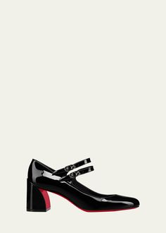 Christian Louboutin Miss Jane Patent Red Sole Pumps White Mary Jane Shoes, Heels Christian Louboutin, Mary Jane Shoes Heels, Red Louboutin, Christian Louboutin Heels, Christian Louboutin Women, Red Sole, Leather Mary Janes, Jane Shoes