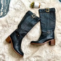 Reposhing This Item I Purchased From @Innergypsy2. Found Out I Was Pregnant When These Arrived So They Never Fit My Swollen Feet And Ankles! They Are Gorgeous! Questions? Leave A Comment Below! Chloe Shoes, Leather Riding Boots, Calf Boots, Winter Rain, Riding Boots, Rain Boots, Chloe, Prince, Women Shoes