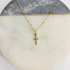 14k SOLID REAL Yellow Gold Box Chain Necklace...  Dainty, Beautiful, Delicate, Minimalist    Pendant Size:   The bail is included in the measure.   Height: 18 mm x Width 6 mm  Height: 0.7 inches 14k Solid Real Gold. Box Chain  width 0.5mm  Chain: 14K Solid Yellow Gold  16” - 18 - 20 ”    ✅ 14K Gold Stamped for Authenticity   🎁 The Perfect and Beautiful Gift for any occasion. ✅ The Best Price and Quality. 🛒 Shop with confidence. Gold Crucifix Necklace, Crucifix Necklace, Minimalist Pendant, Solid Gold Necklace, Gold Cross Necklace, Cross Chain, Gold Cross Pendant, Gold Box, Necklace Box