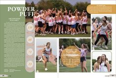 Yearbook Sports Spreads, Yearbook Mods, Newspaper Design Layout, Senior Year Things, Yearbook Class, Yearbook Spreads, Anniversary Scrapbook, Yearbook Pages