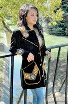 #Women  #Black_Color  #Western_Style  #Bone_Beaded #Patches  #Suede_Leather  #Fringed_Jacket #Hand_made  #Lead_style Beaded Patches, Indian Photos, Fringed Jacket, Style Leather Jacket, Western Wear For Women