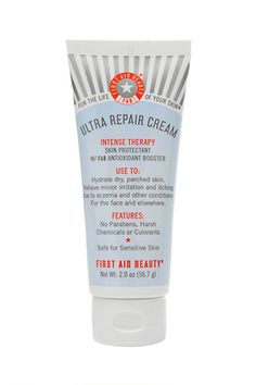 30 Beauty Buys With An Obsessive Following Ultra Repair Cream, Eucalyptus Globulus, Body Lotion Cream, Sensitive Skin Care, First Aid Beauty, Repair Cream, Anti Aging Skin Products, Face Cleanser, First Aid