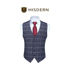 Plaid Slim Vest Charcoal Sleeveless Business Suits, Gray Sleeveless Vest For Formal Occasions, Gray Fitted Vest For Business, Fitted Gray Vest For Business, Gray Tailored Vest For Business, Blue Sleeveless Business Vest, Tailored Sleeveless Gray Vest, Slim Vest, Military Vest With Pockets For Hunting