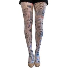 A beautiful patchwork of Paris all over the legs. Explore and be Inspired By all our patterned pantyhose. All sizes for all women.• A perfect gift for her!• Discover all our colored tights. Very high quality, durable, high-stretch, soft fabric. Check Our Reviews!• SIZES: Women tights, available in S/M, M/L, L/XL and XL/XXL. If you are between two sizes, choose the bigger one (size up). Check the size chart!• MATERIAL: Opaque tights 50 deniers, 95% Nylon 5% Elastane. very durable tights, you can Unique Tights, Twee Fashion, Cutesy Outfits, Fun Tights, Colorful Tights, Funky Tights, Cutesy Outfit, Yeri Mua, Ouji Fashion