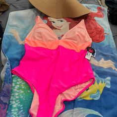 Questions? Leave A Comment Below! Pink V-neck Swimwear For Beach Party, One Piece Bathing Suit Women, Pink One Piece Bathing Suit, Hot Pink One Piece, Catalina Swimwear, Lace Bathing Suit, White Monokini, Neon Swimsuit, Gingham Swimsuit