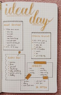 Bojo Journal Ideas 2023, Planer Design Idea, To Do List In Notebook, Dot Grid Journal Ideas Art, Bubble Journal Ideas, Square Grid Journal Ideas, Ideal Day Journal, Ideal Day Bullet Journal, Ideal Self Journal