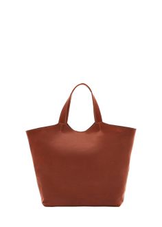 "Find IL BISONTE Le Laudi Leather Tote Bag on Editorialist. Il Bisonte \"Le Laudi\" shoulder bag in vachetta leather Flat shoulder straps, 7.5\" drop/ 16.2\"L Open top with magnetic closure Interior, one slip pocket Lining: Suede Approx. 15.4\"H x 20.5\"W x 3.1\"D Item Weight (Lbs.): 2.0 Made in Italy" Dark Tan Leather Bag For On-the-go, Cognac Textured Leather Bag For On-the-go, Brown Calf Leather Bag With Double Handle, Cognac Calf Leather Tote Bag, Brown Calf Leather Tote Shoulder Bag, Elegant Cognac Bucket Bag For On-the-go, Cognac Textured Leather Top Handle Bag, Calf Leather Bags In Cognac For Everyday Use, Chic Cognac Shopping Bag