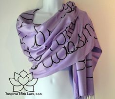 Custom Pashmina Script Scarf by InspiredWithLoveLLC on Etsy